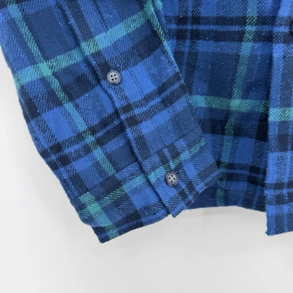 John Elliott Sly Straight Hem Long Sleeve Button Down Coronado Check size 4 XL